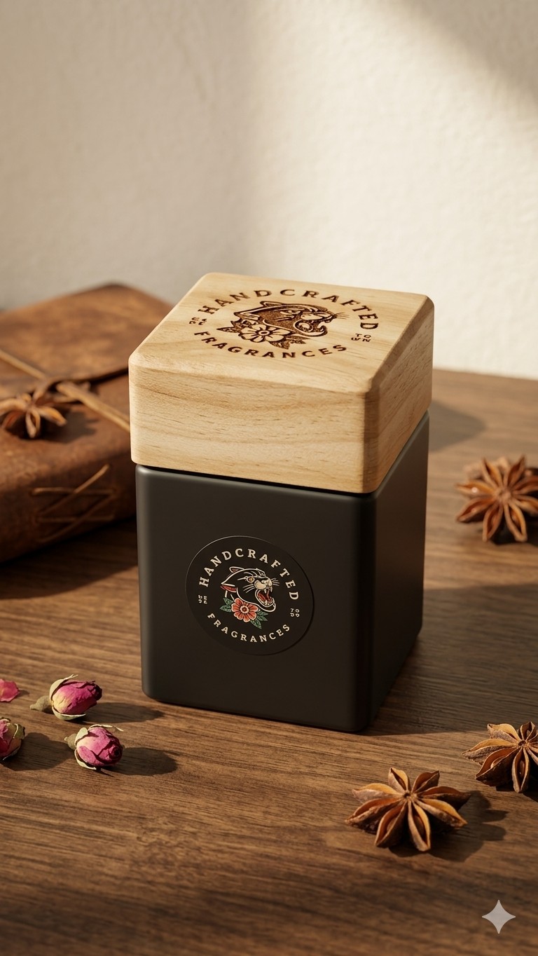 Black frosted wood top diffuser